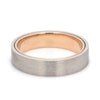 Jewelove™ Rings Platinum Band with Rose Gold Base & Matte Finish JL PT 637