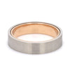 Jewelove™ Rings Platinum Band with Rose Gold Base & Matte Finish JL PT 637