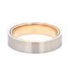 Jewelove™ Rings Platinum Band with Rose Gold Base & Matte Finish JL PT 637