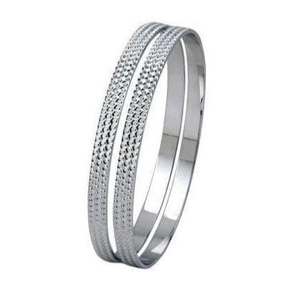 Jewelove™ Bangles & Bracelets Platinum Bangle with Full Diamond Cut SJ PTB 307