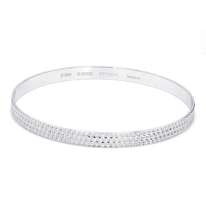 Jewelove™ Bangles & Bracelets Platinum Bangle with Full Diamond Cut SJ PTB 307