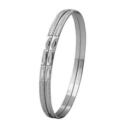 Jewelove™ Bangles & Bracelets Platinum Bangle with Intermittent Diamond Cut SJ PTO 601