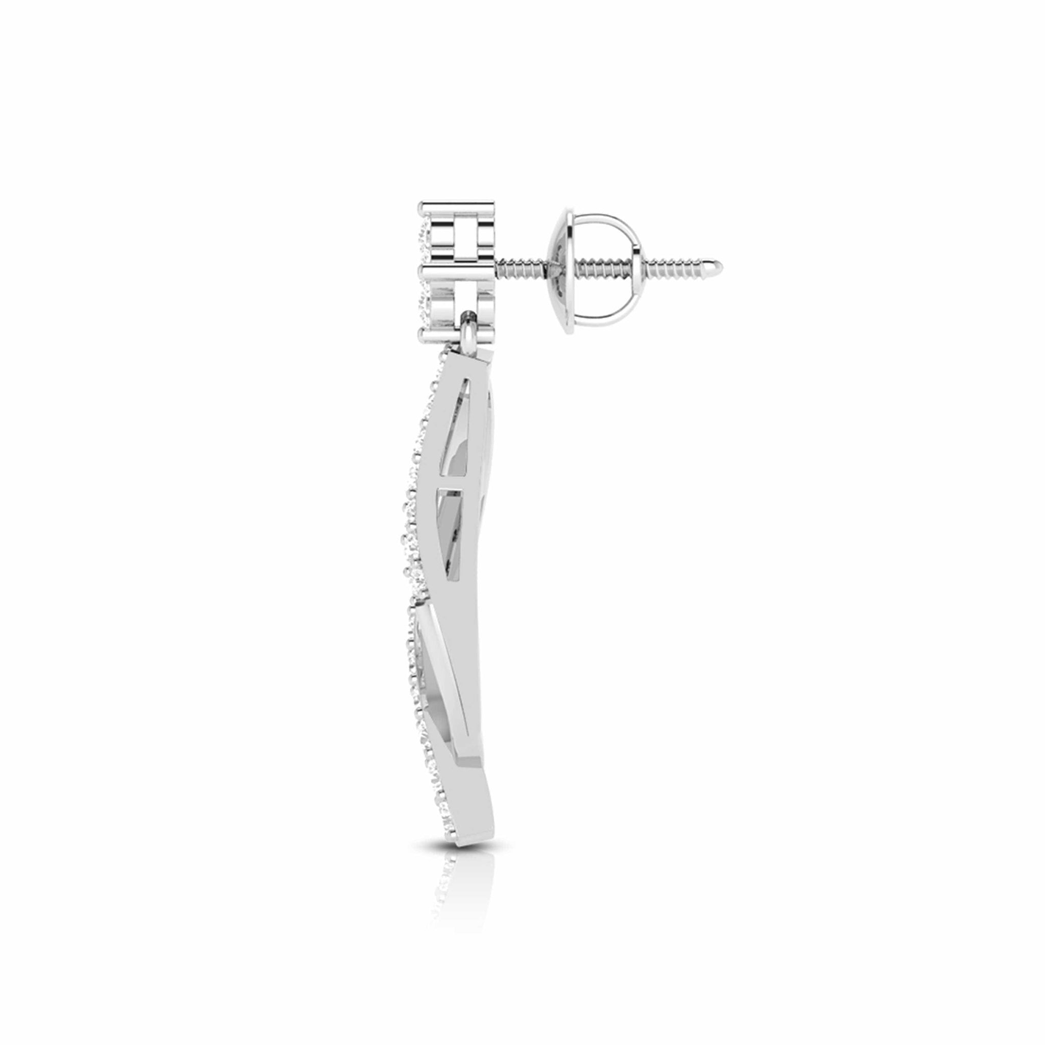 Jewelove™ Earrings Platinum Beautiful Earrings with Diamonds for Women JL PT E N-32