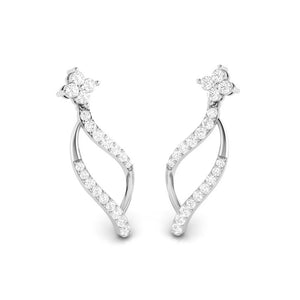 Jewelove™ Earrings Platinum Beautiful Earrings with Diamonds for Women JL PT E N-32