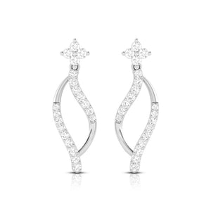 Jewelove™ Earrings SI IJ Platinum Beautiful Earrings with Diamonds for Women JL PT E N-32