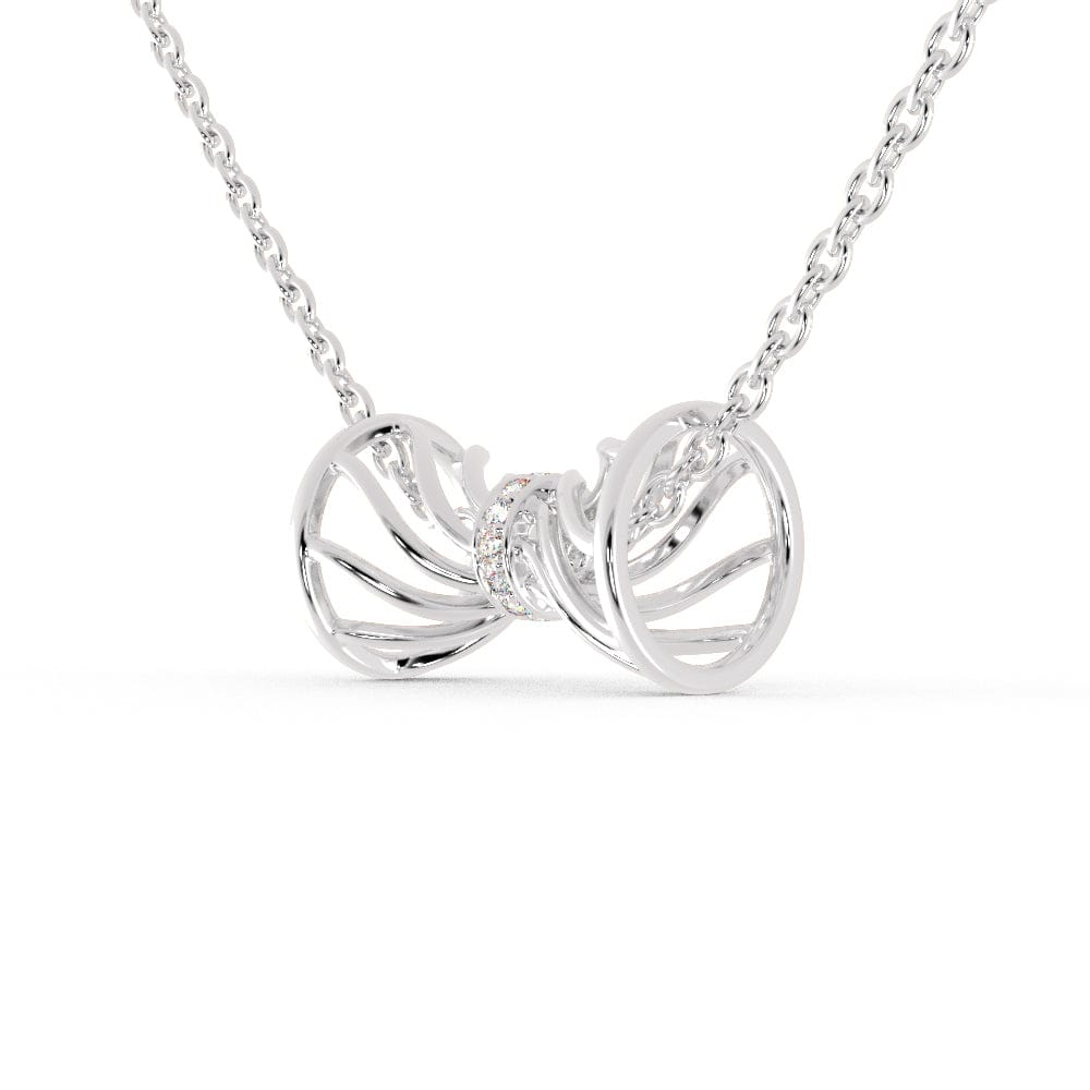 Jewelove™ Pendants Platinum Bow Diamond Pendant for Women JL PT P 1205