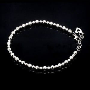 Jewelove™ Bangles & Bracelets 6.5 inches Platinum Bracelet with Diamond Cut Balls JL PTB 656