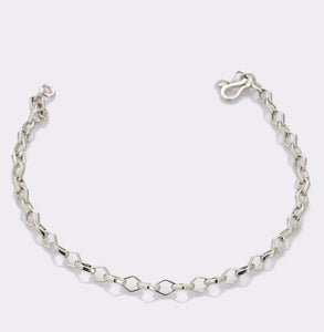 Jewelove™ Bangles & Bracelets Platinum Bracelet with Square Links JL PTB 689