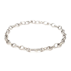 Jewelove™ Bangles & Bracelets Platinum Bracelet with Square Links JL PTB 689