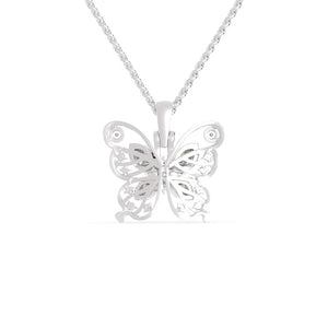 Jewelove™ Pendants Platinum Butterfly Pendant with Diamonds for Women JL PT P 1234