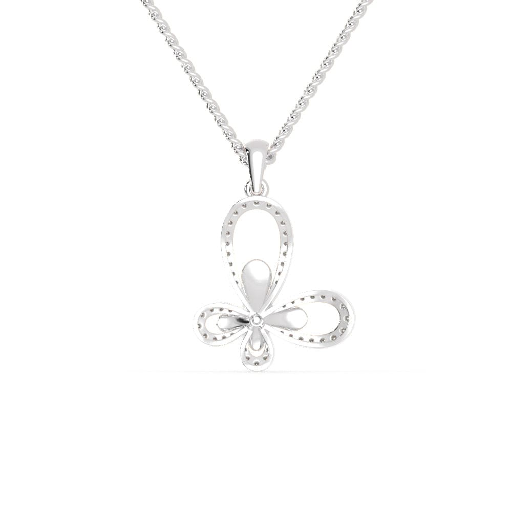 Jewelove™ Pendants Platinum Butterfly Pendant with Diamonds for Women JL PT P 1235