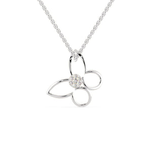 Jewelove™ Pendants SI IJ Platinum Butterfly Pendant with Diamonds for Women JL PT P 1239