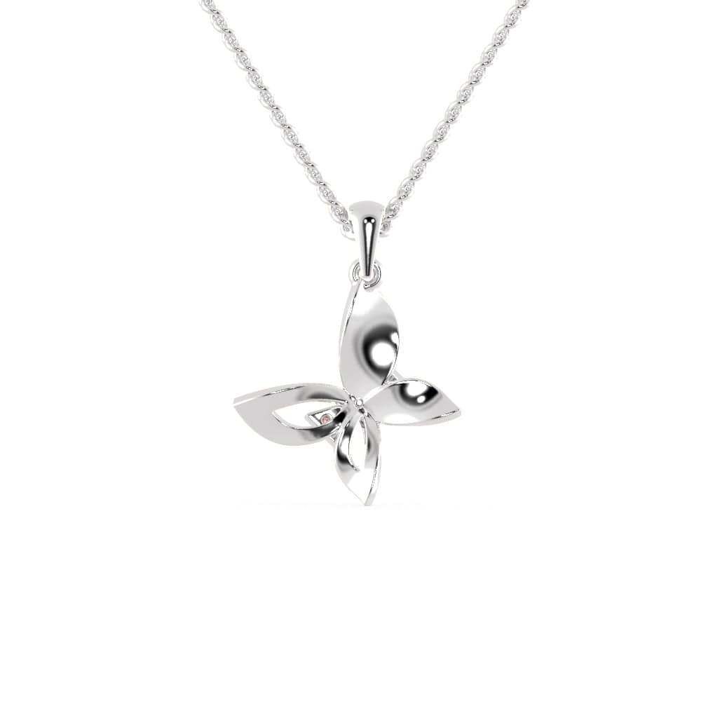 Jewelove™ Pendants SI IJ Platinum Butterfly Pendant with Diamonds for Women JL PT P 1240