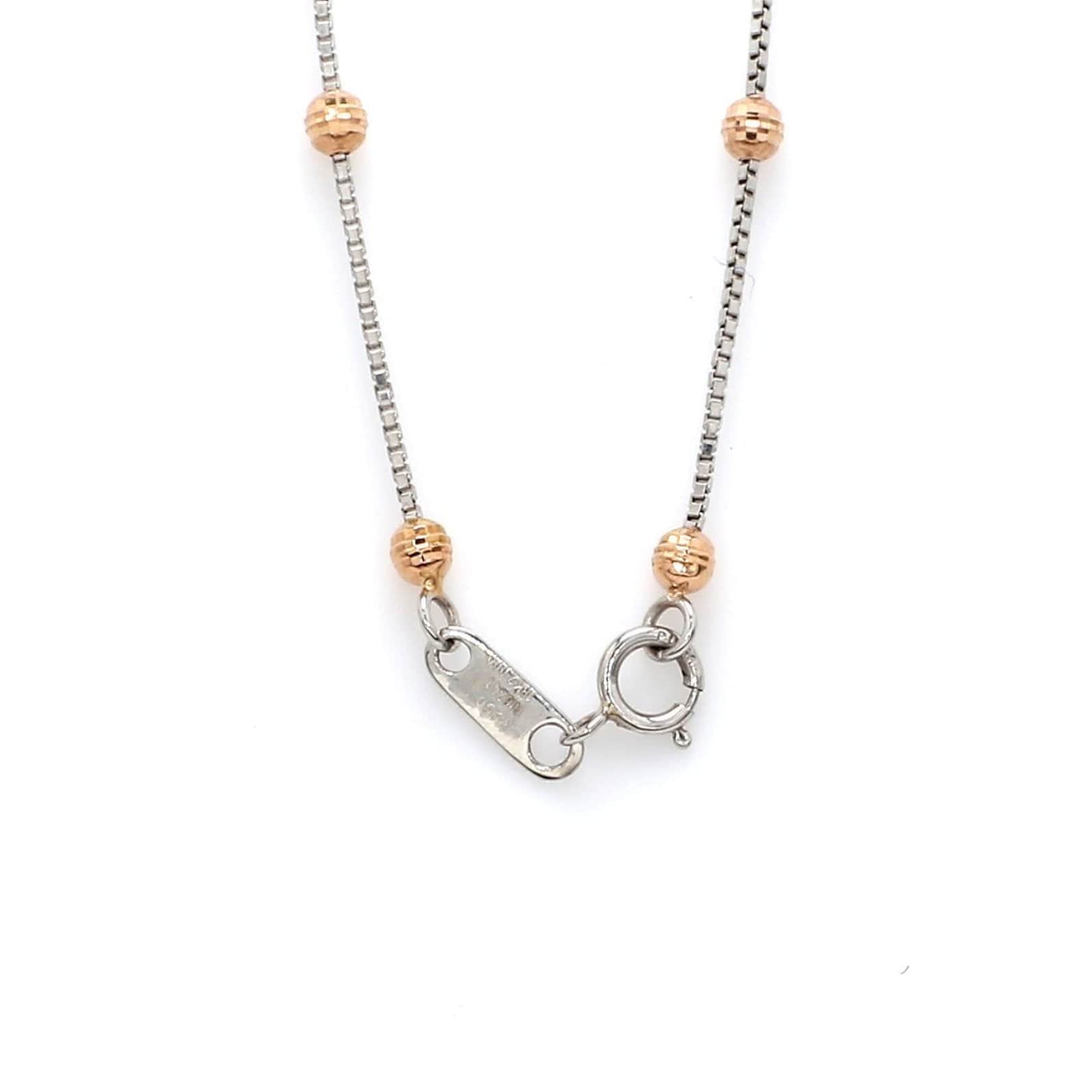 Jewelove™ Chains Platinum Chain with Rose Gold Balls JL PT 738