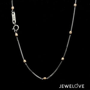 Jewelove™ Chains Platinum Chain with Rose Gold Balls JL PT 738