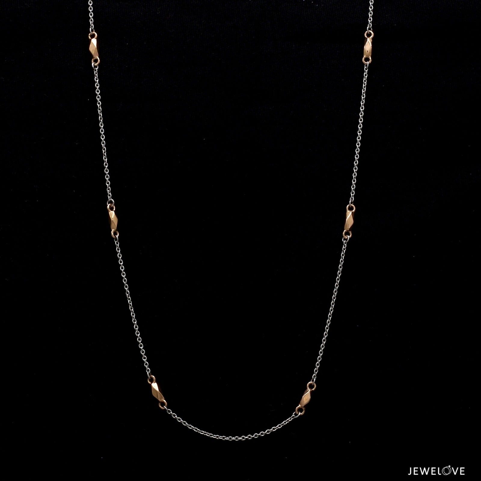 Jewelove™ Chains Platinum Chain with Rose Gold JL PT CH 860