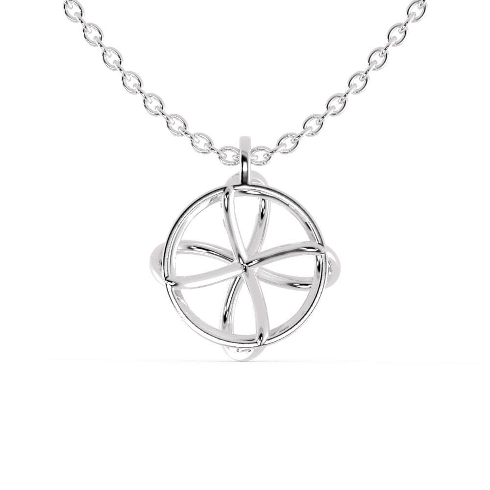 Jewelove™ Pendants Platinum Circle Flower Diamond Pendant for Women JL PT P 1209