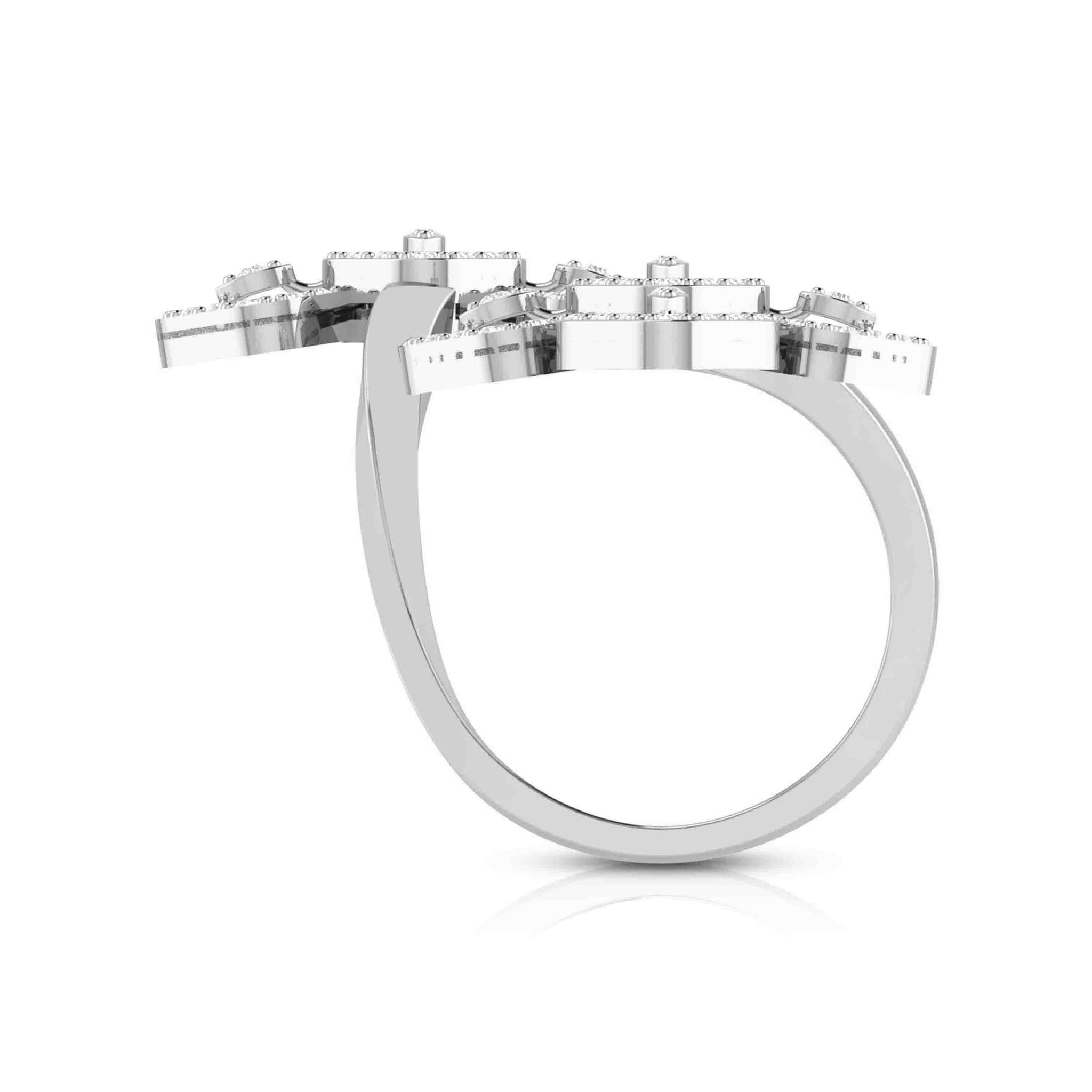 Jewelove™ Rings Platinum Cocktail Diamond Ring for Women JL PT R 002