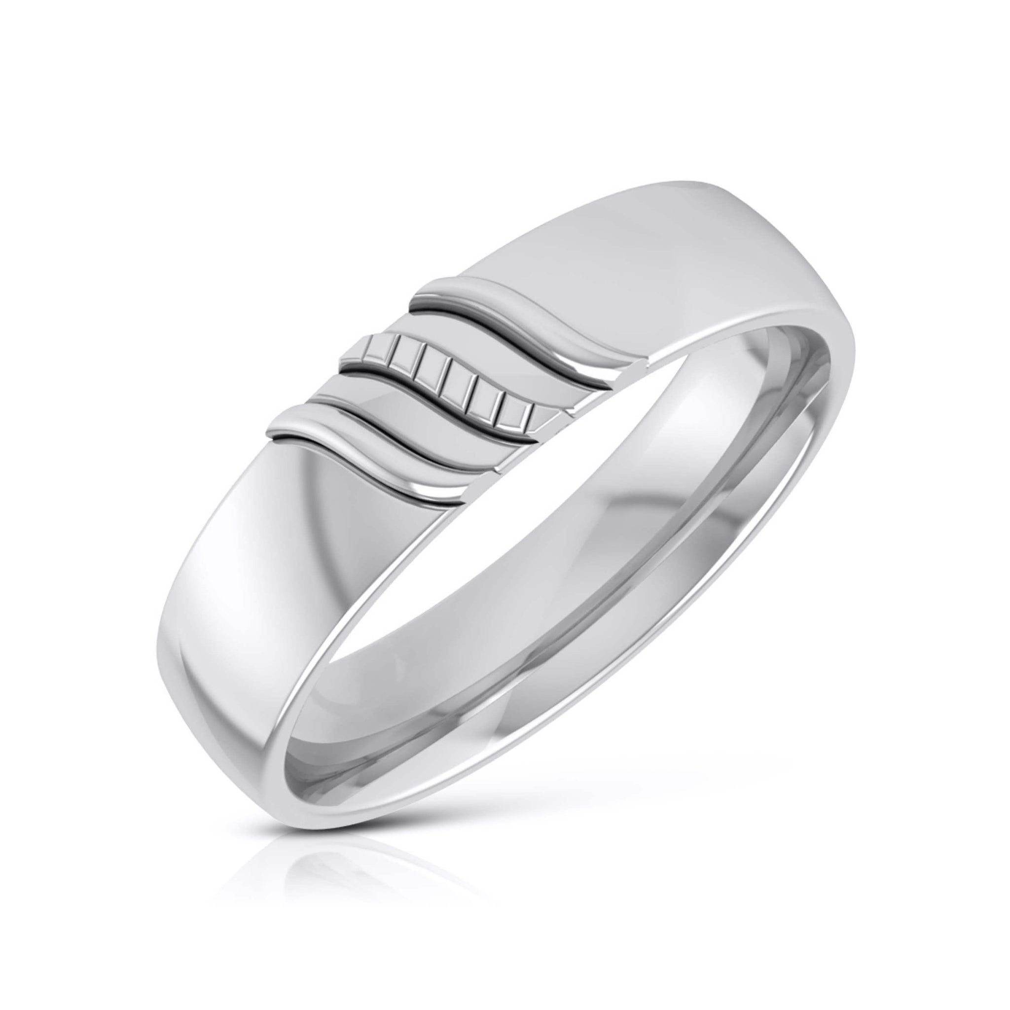 Jewelove™ Rings Platinum Couple Love Bands JL PT CB-7