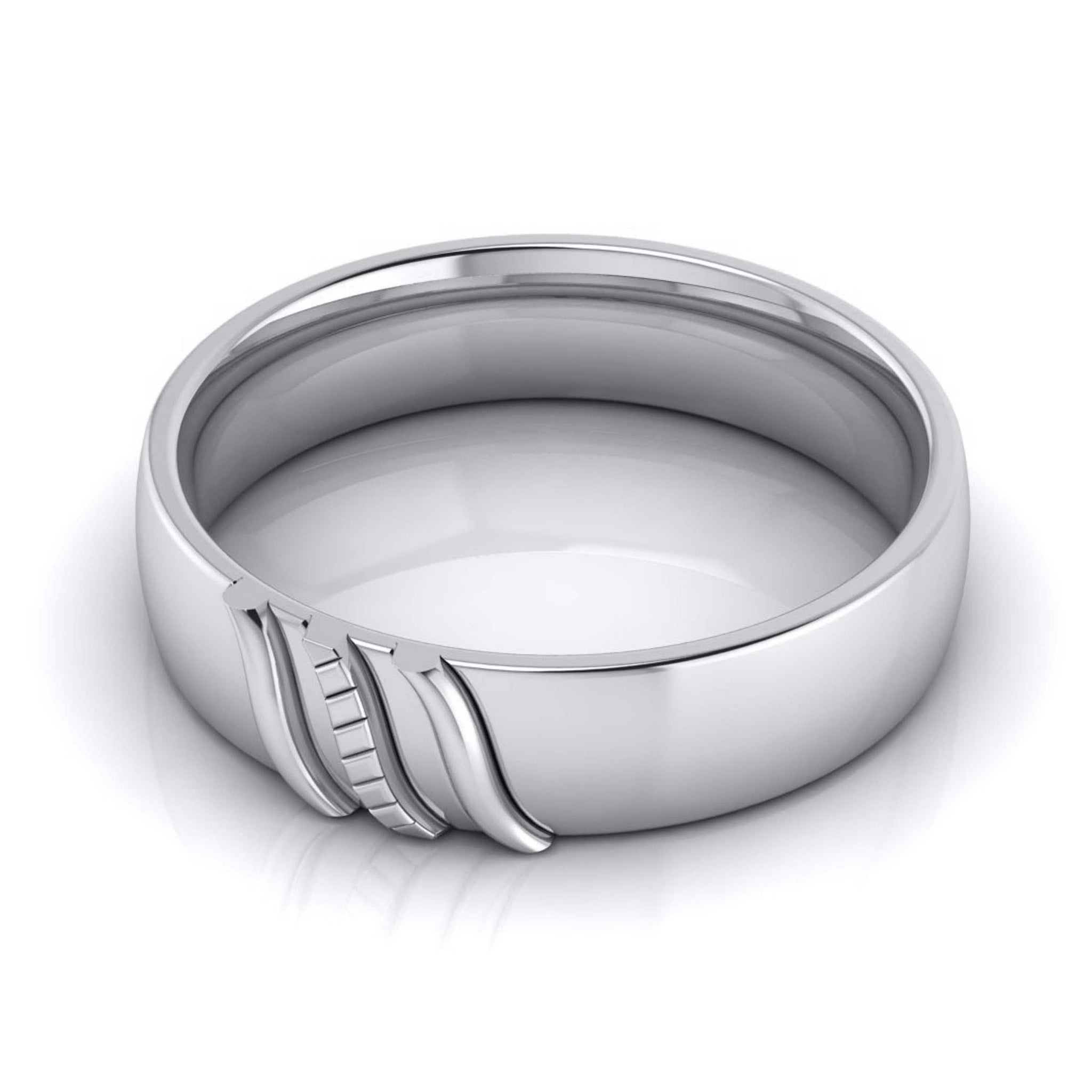 Jewelove™ Rings Platinum Couple Love Bands JL PT CB-7