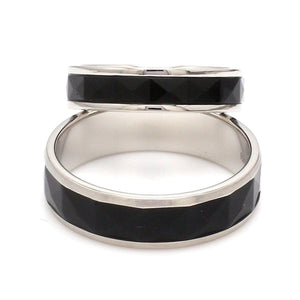 Jewelove™ Rings Platinum Couple Rings with Black Ceramic JL PT 1330