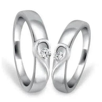 Jewelove™ Rings Both / SI IJ Platinum Couple Rings with Complementary Hearts SJ PTO 243