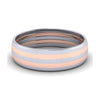 Jewelove™ Rings Platinum Couple Rings with Parallel Rose Gold Lines JL PT 647