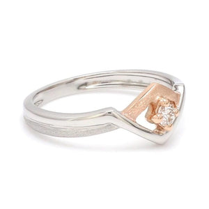 Jewelove™ Rings Platinum Couple Rings with Rose Gold & Diamonds JL PT 936