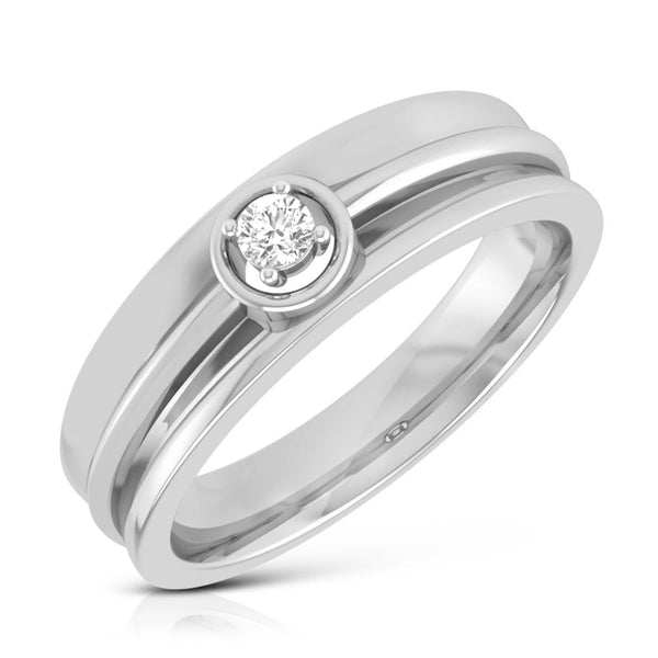 Ready to Ship - Ring Size 12, Platinum Solitaire Ring for Women JL PT 624