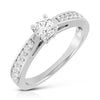 Ready to Ship - Ring Size 12, Platinum Solitaire Ring for Women JL PT 624