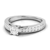 Ready to Ship - Ring Size 12, Platinum Solitaire Ring for Women JL PT 624