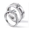 Platinum Couple Rings with Solitaires JL PT 624