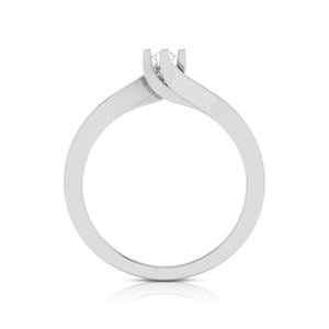 Jewelove™ Rings Platinum Diamond 10-Pointer Engagement Ring for Women JL PT R-61