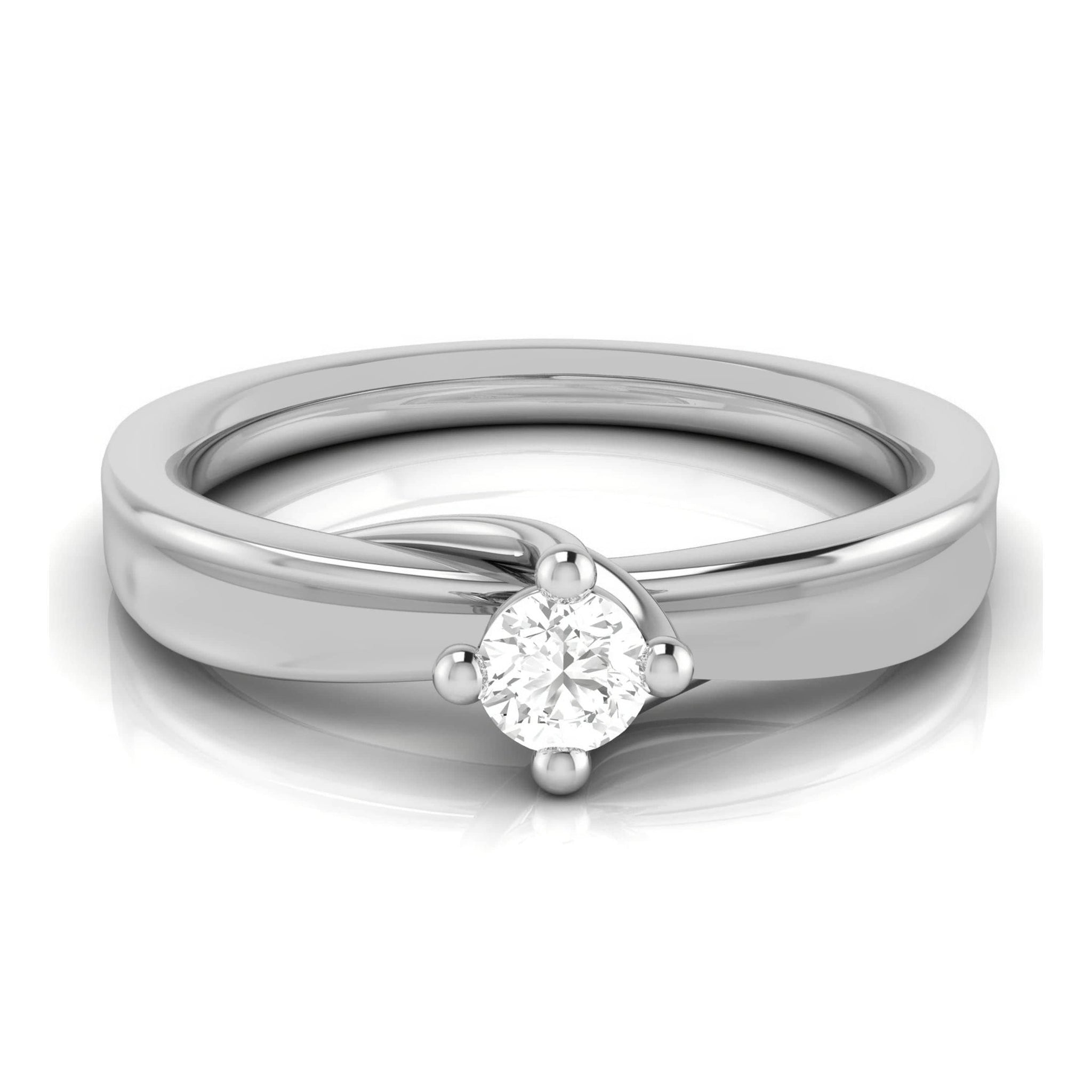 Jewelove™ Rings Platinum Diamond 15-Pointer Engagement Ring for Women JL PT R-41