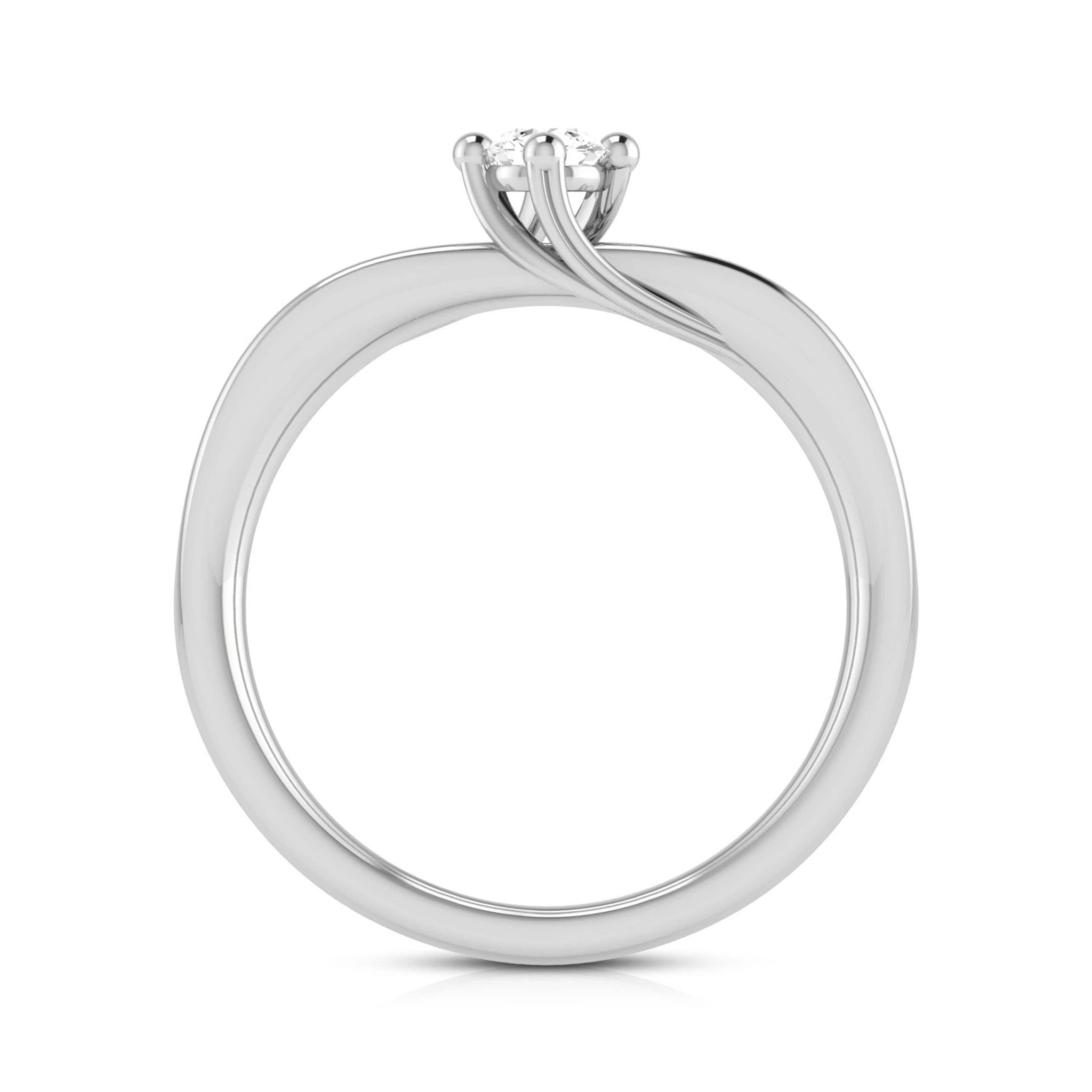 Jewelove™ Rings Platinum Diamond 15-Pointer Engagement Ring for Women JL PT R-41