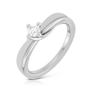 Jewelove™ Rings SI IJ / Women's Band only Platinum Diamond 15-Pointer Engagement Ring for Women JL PT R-41