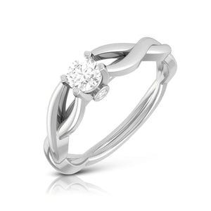 Jewelove™ Rings Platinum Diamond 25-Pointer Engagement Ring for Women JL PT R-63