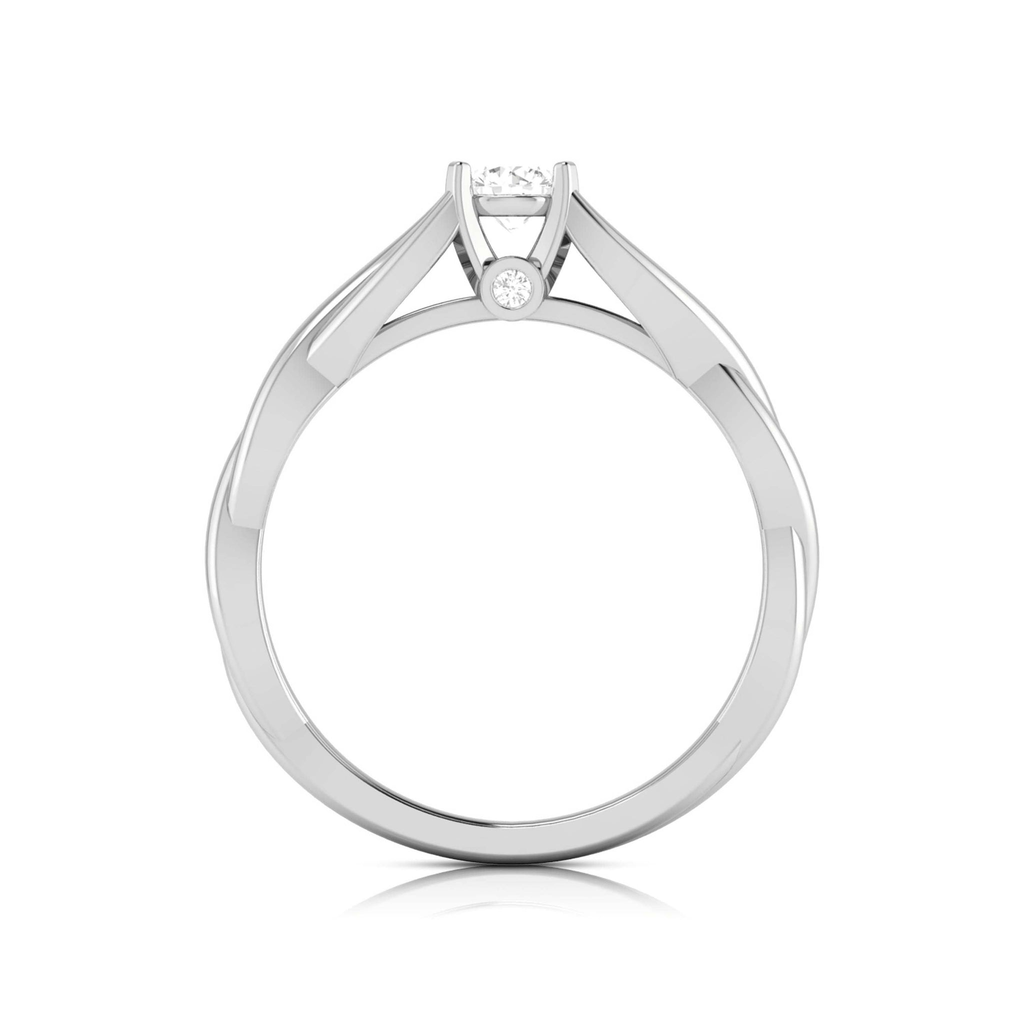 Jewelove™ Rings Platinum Diamond 25-Pointer Engagement Ring for Women JL PT R-63