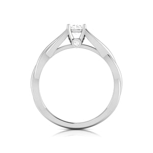 Jewelove™ Rings Platinum Diamond 25-Pointer Engagement Ring for Women JL PT R-63