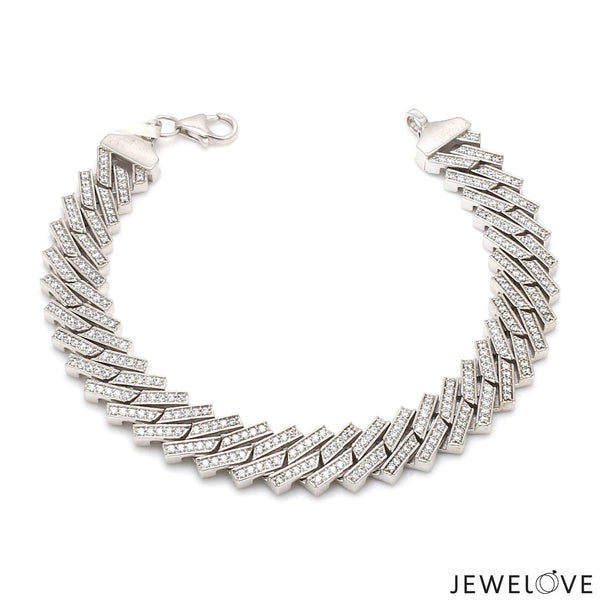 Jewelove™ Bangles & Bracelets Platinum Diamond Bracelet for Men JL PTB 1238