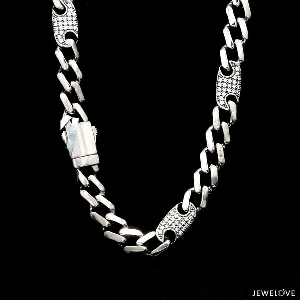 Jewelove™ Chains Platinum Diamond Chain for Men JL PT CH 1323