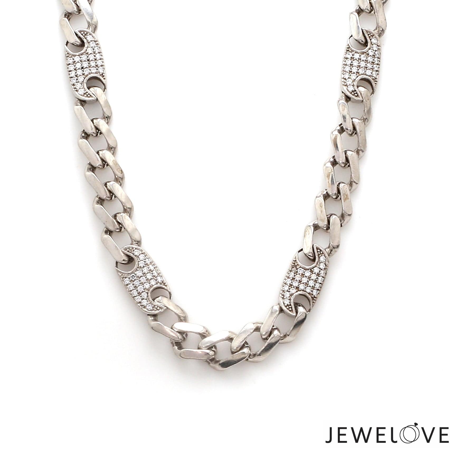 Jewelove™ Chains Platinum Diamond Chain for Men JL PT CH 1323