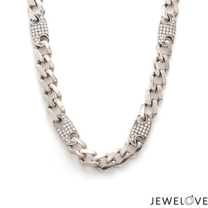 Jewelove™ Chains Platinum Diamond Chain for Men JL PT CH 1323