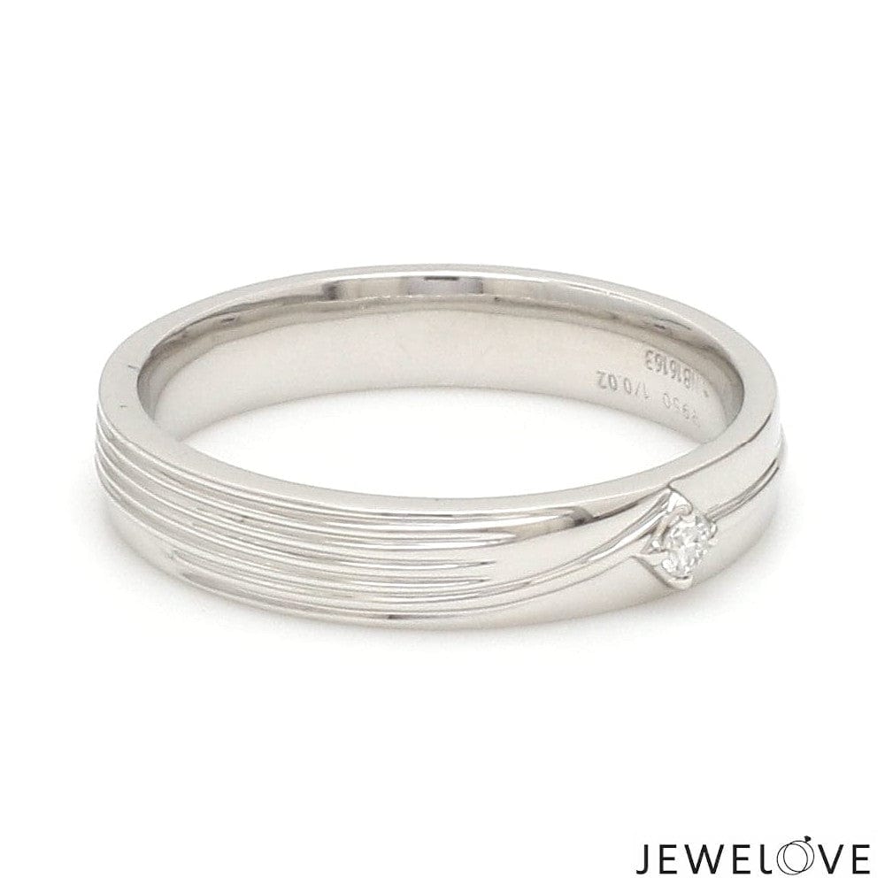 Jewelove™ Rings Platinum Diamond Couple Bands JL PT CB 134