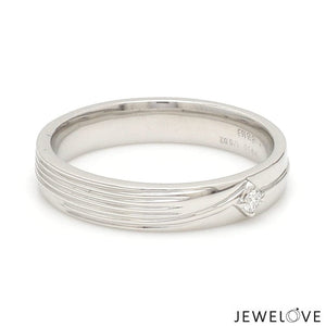 Jewelove™ Rings Platinum Diamond Couple Bands JL PT CB 134