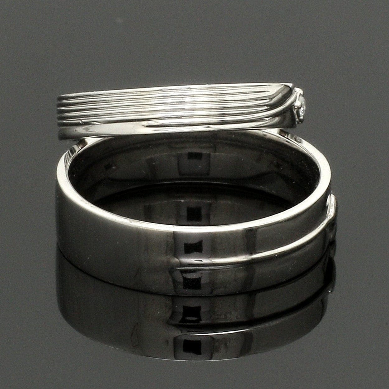 Jewelove™ Rings Platinum Diamond Couple Bands JL PT CB 134