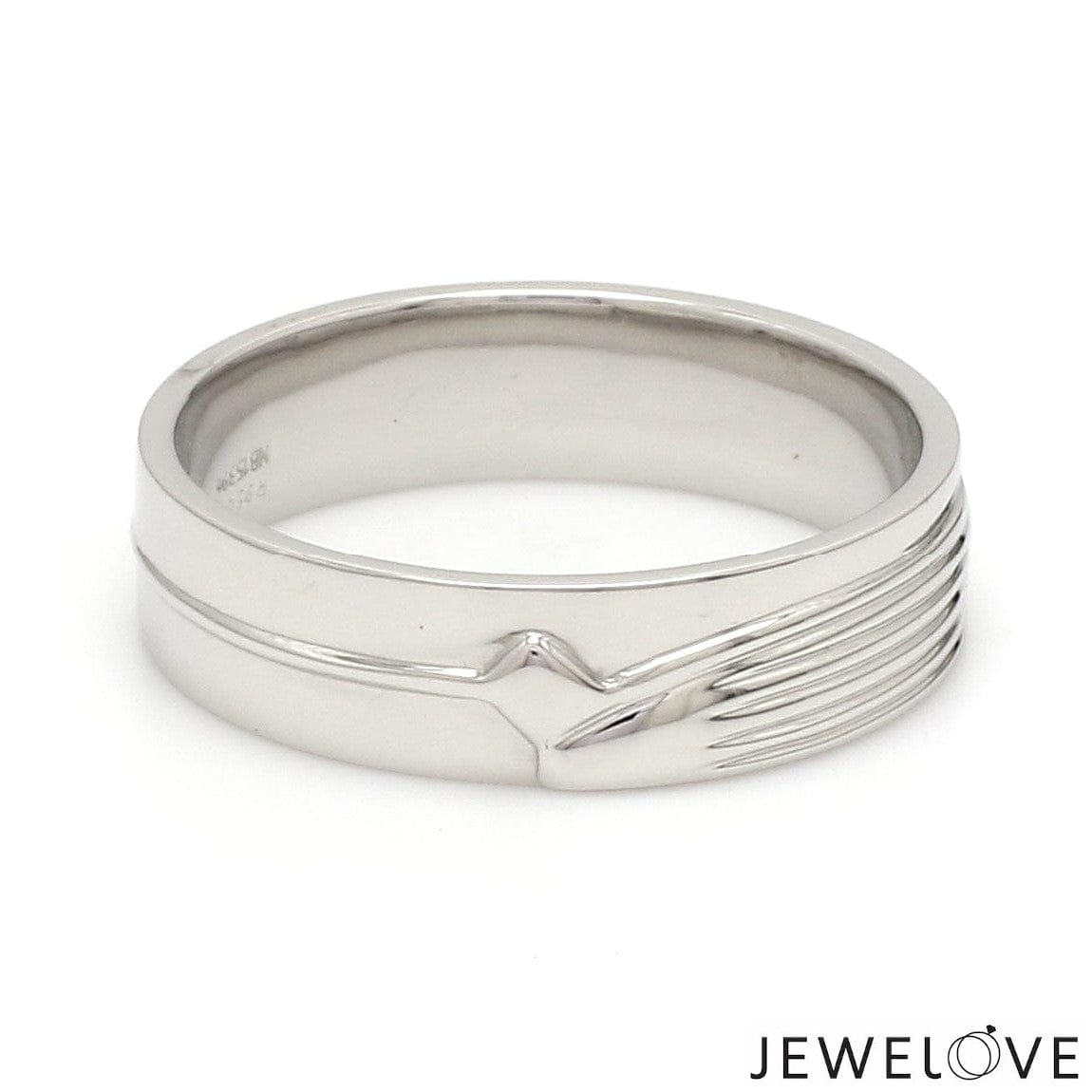 Jewelove™ Rings Platinum Diamond Couple Bands JL PT CB 134