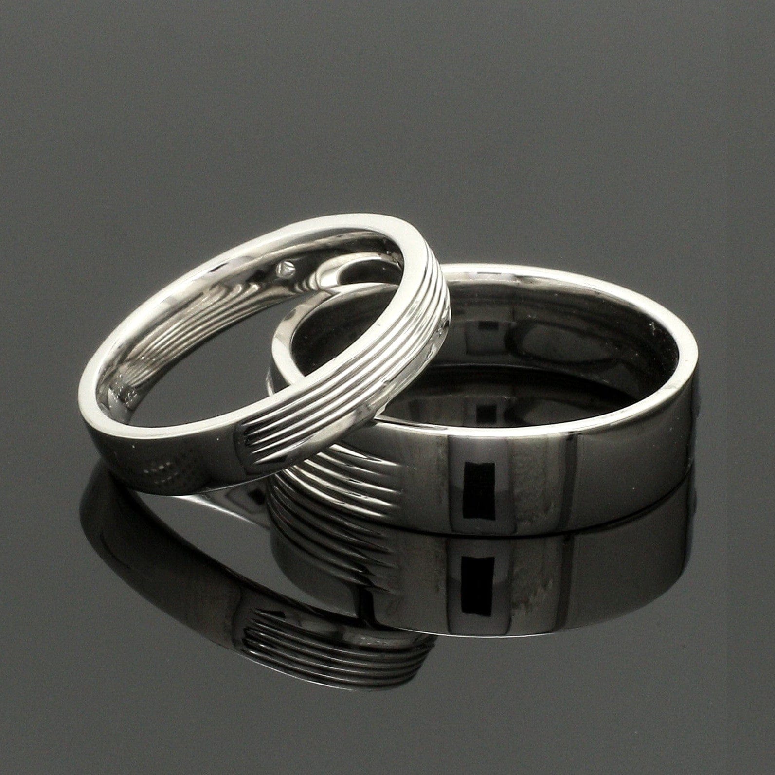 Jewelove™ Rings Platinum Diamond Couple Bands JL PT CB 134