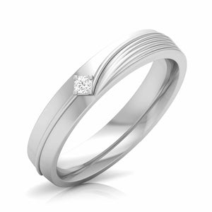 Jewelove™ Rings Platinum Diamond Couple Bands JL PT CB 134