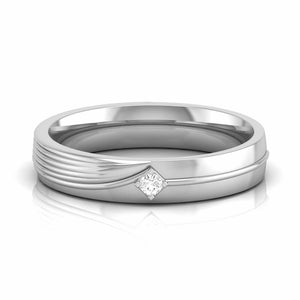 Jewelove™ Rings Platinum Diamond Couple Bands JL PT CB 134